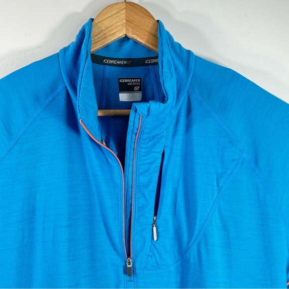 Icebreaker Merino GT Merino Wool 1/4 Zip Base Layer Long Sleeve; Men’s Size XXL - Picture 3 of 16